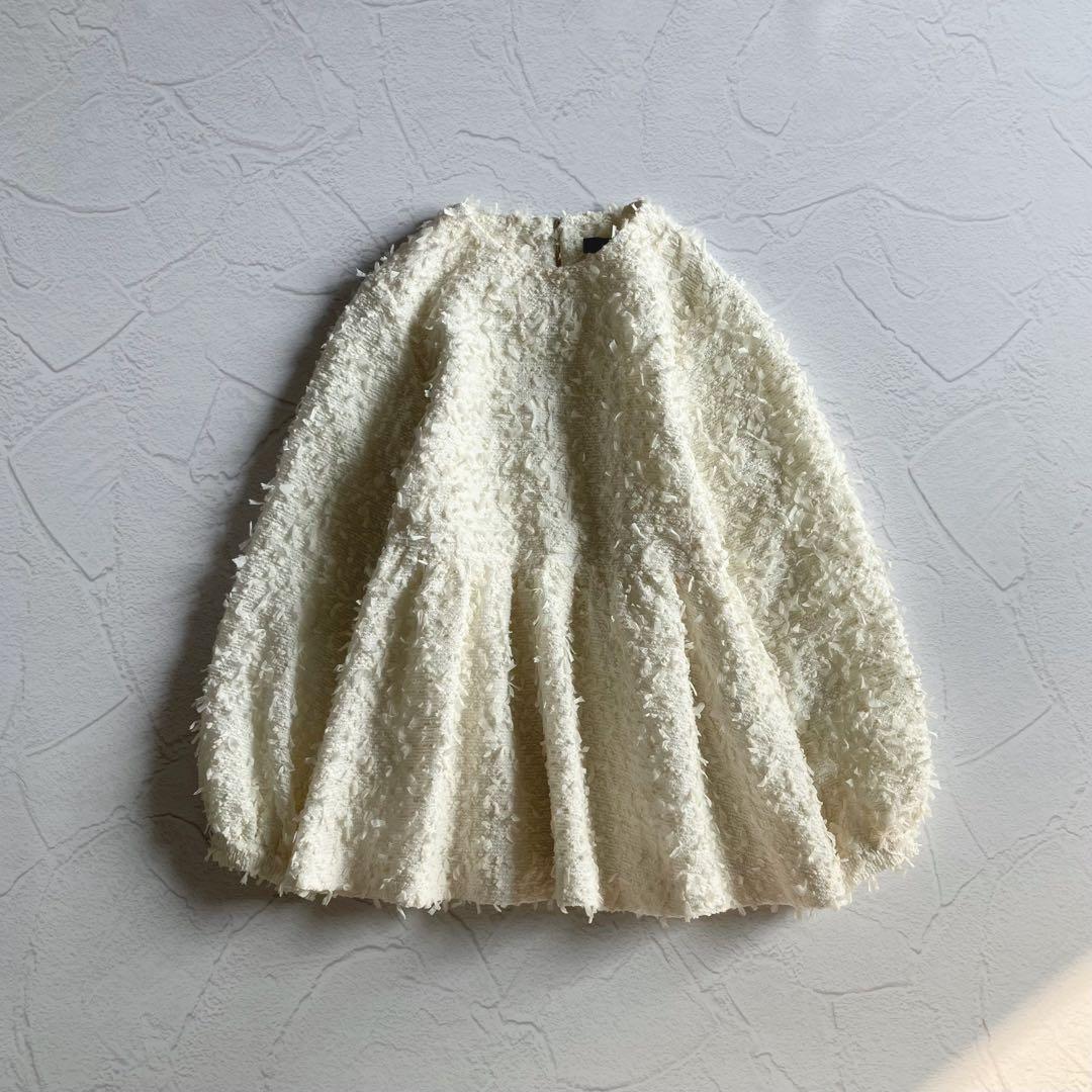 ✨極美品✨SONO ソーノ エアリーツイード ティアードフレアブラウス ペプラム