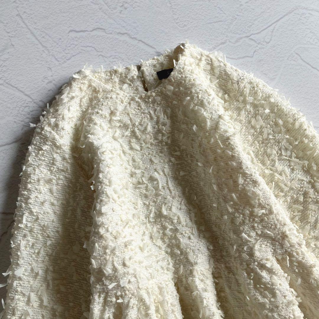 ✨極美品✨SONO ソーノ エアリーツイード ティアードフレアブラウス ペプラム