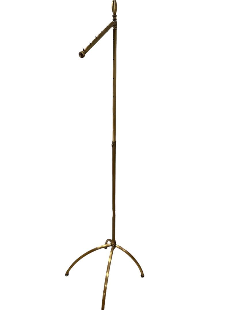 ハンガーラック　傾斜ハンガー　高さ可変　アンティークゴールド