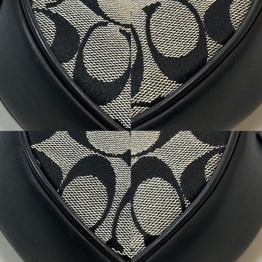 【極美品】コーチ 6361 ソーホー シグネチャー ハーフムーン トートバッグ