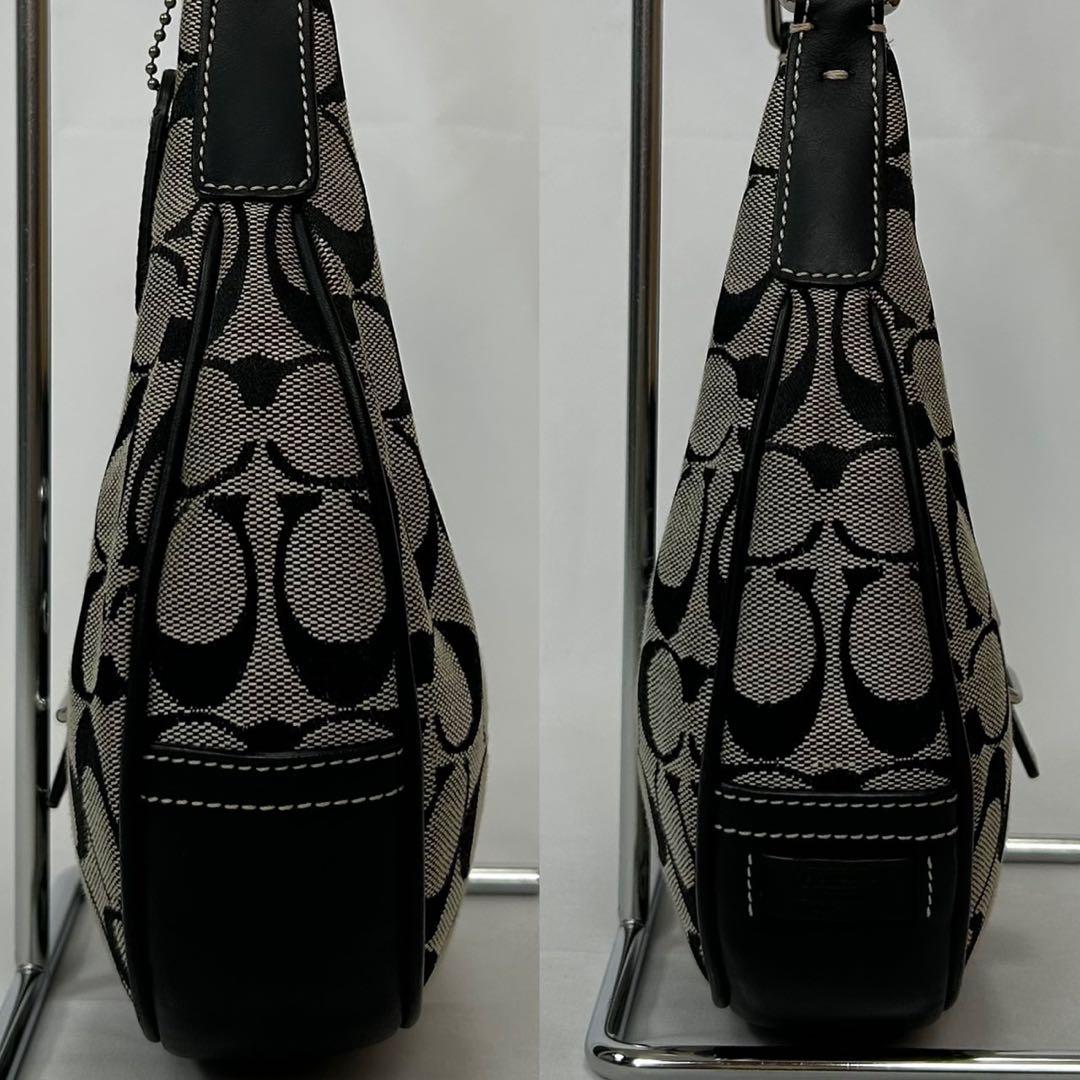 【極美品】コーチ 6361 ソーホー シグネチャー ハーフムーン トートバッグ