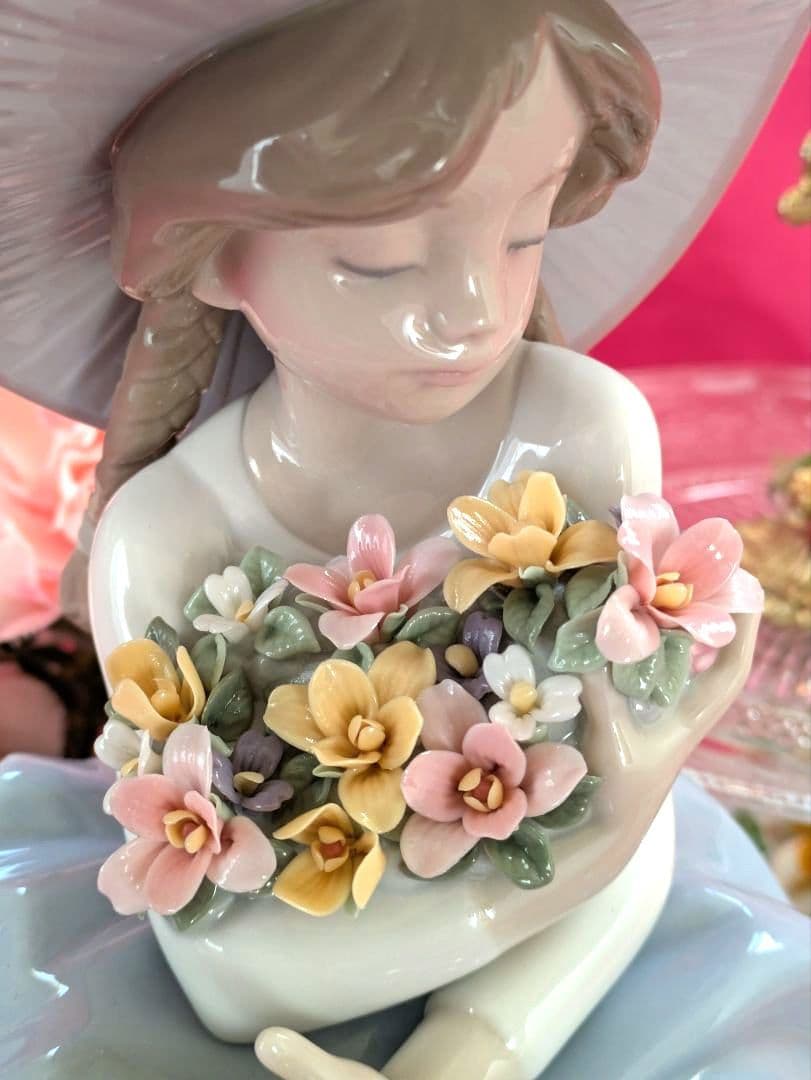 ✾LLADRO✾花と少女「花の香りに包まれて」✾美品