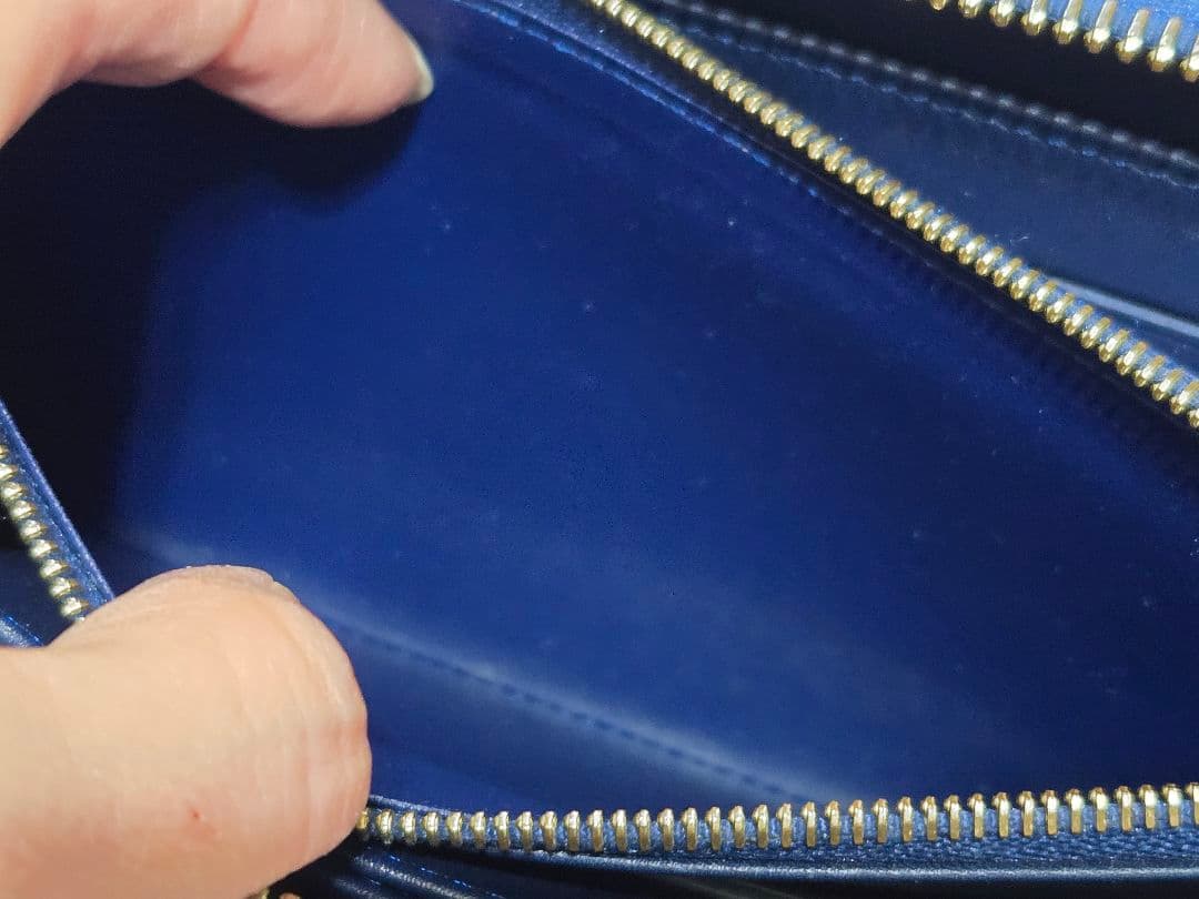 l*2様 Louis Vuitton ネイビー ブラック ラメ 長財布