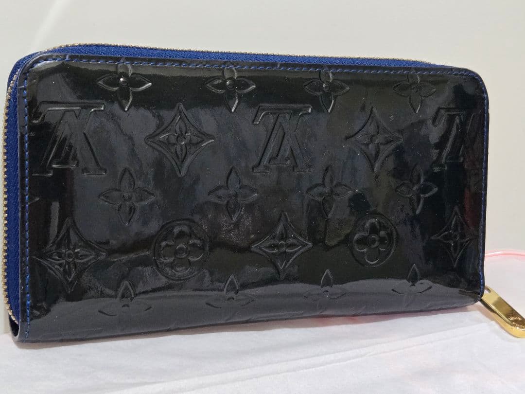 l*2様 Louis Vuitton ネイビー ブラック ラメ 長財布