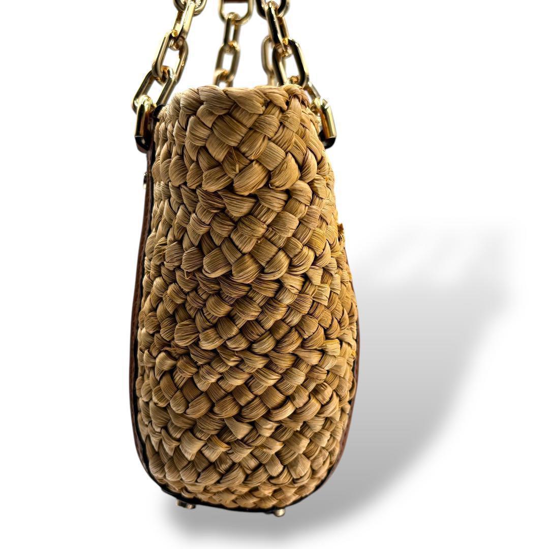 【美品】マイケルコース　カゴバッグ　チェーン　金具　ガンチーニ　手提げ　肩掛け