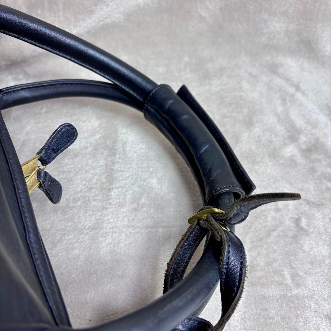 美品　希少　OLD COACH ボストンバッグ　ブラック　本革レザー　黒　USA