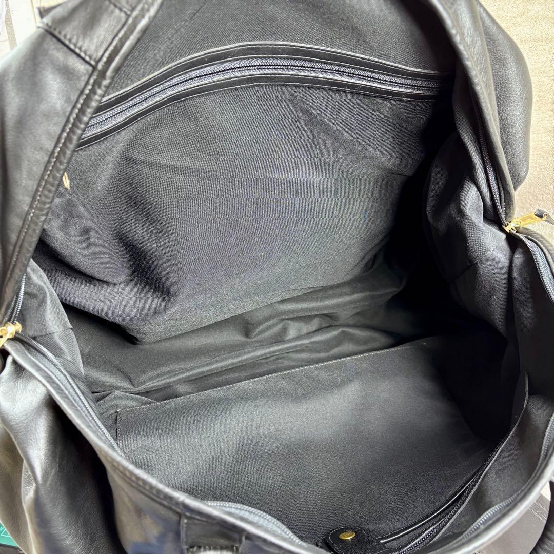 美品　希少　OLD COACH ボストンバッグ　ブラック　本革レザー　黒　USA