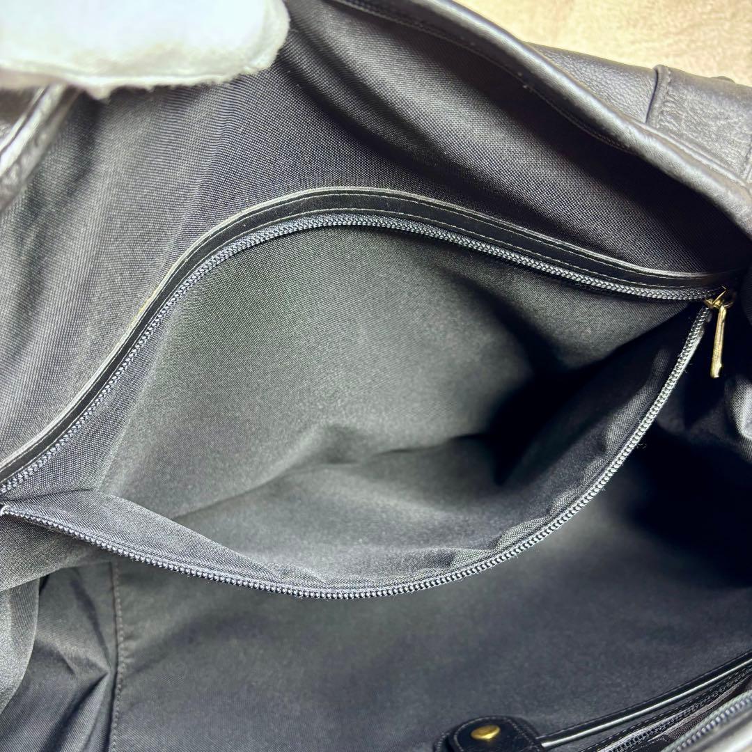 美品　希少　OLD COACH ボストンバッグ　ブラック　本革レザー　黒　USA