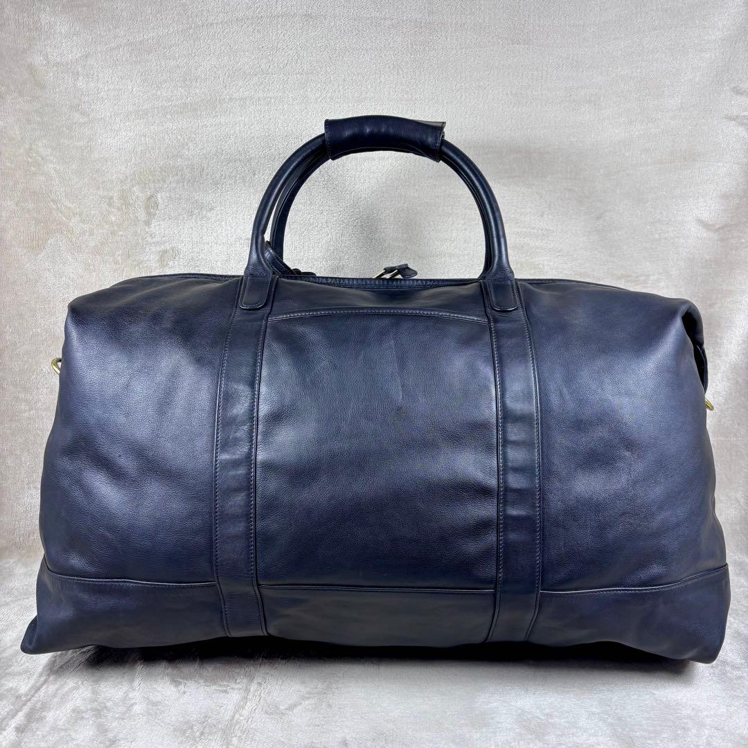 美品　希少　OLD COACH ボストンバッグ　ブラック　本革レザー　黒　USA