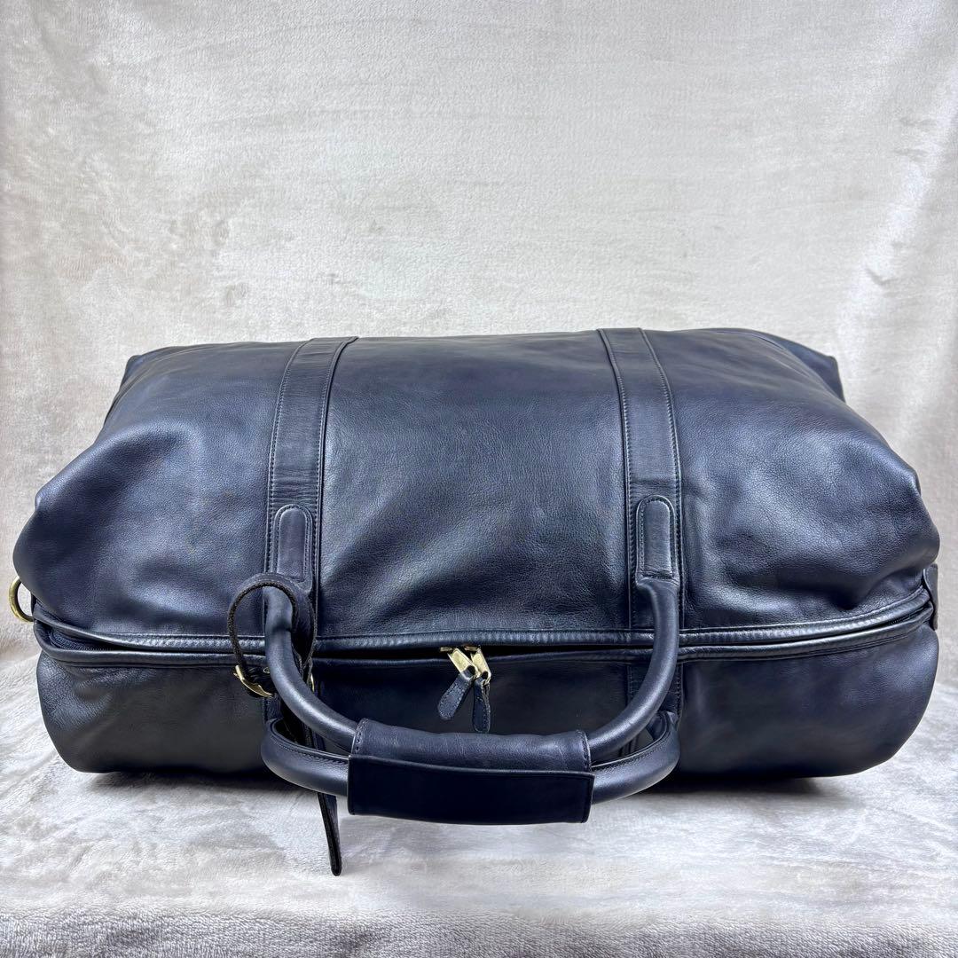 美品　希少　OLD COACH ボストンバッグ　ブラック　本革レザー　黒　USA