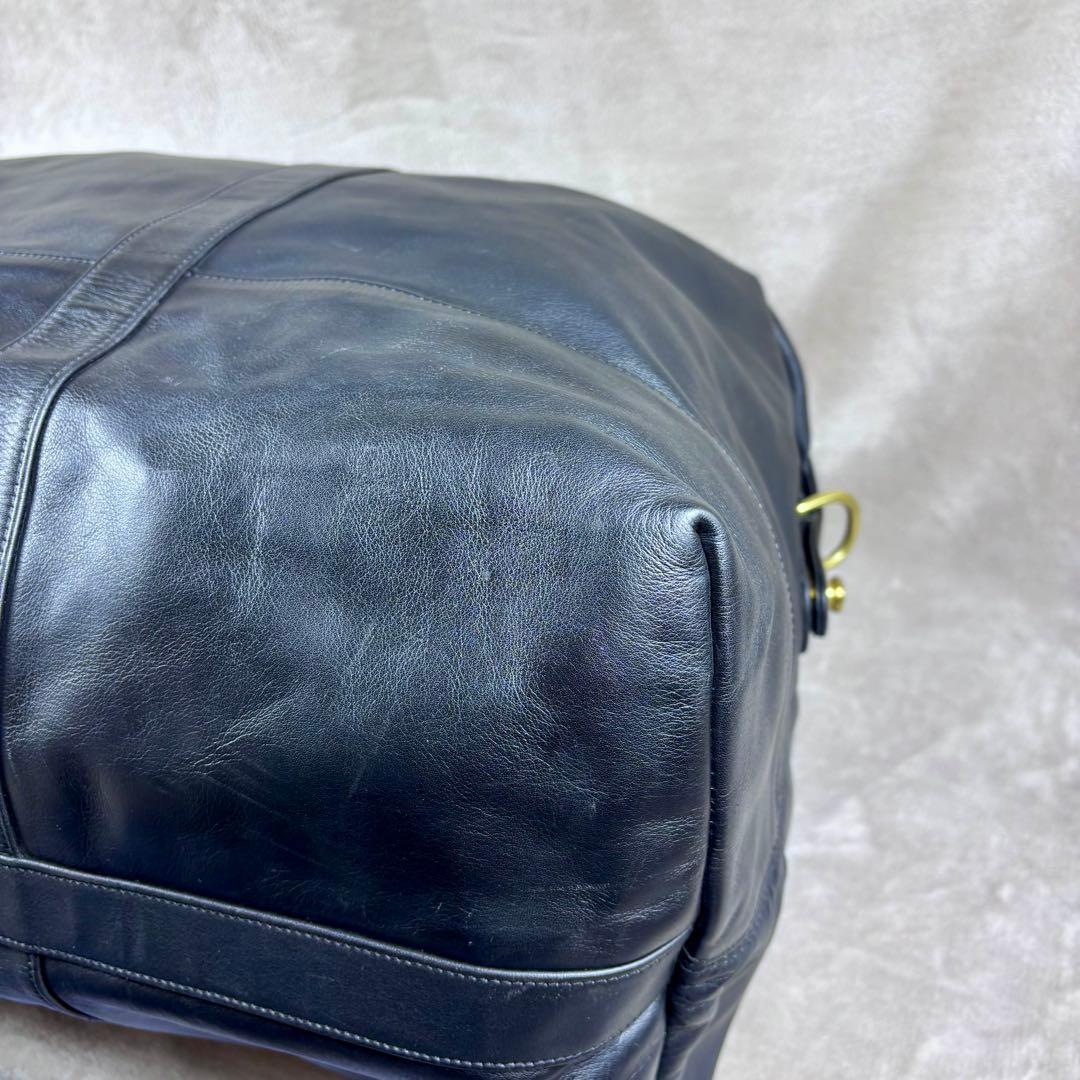 美品　希少　OLD COACH ボストンバッグ　ブラック　本革レザー　黒　USA