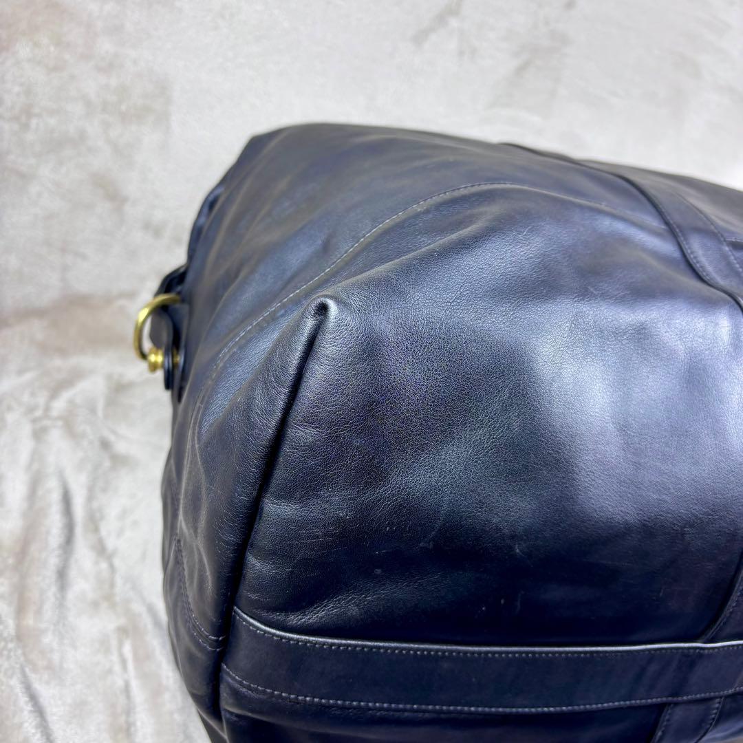 美品　希少　OLD COACH ボストンバッグ　ブラック　本革レザー　黒　USA