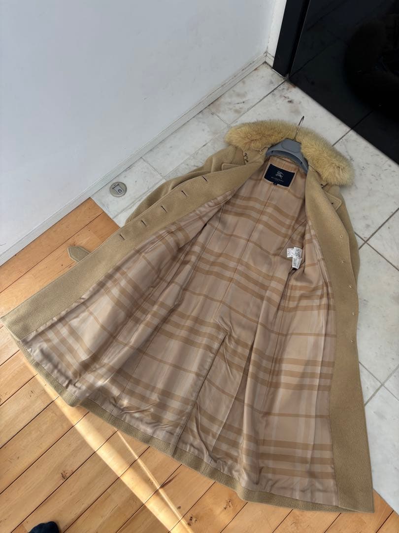 バーバリーロンドン　ファーコート38 Mサイズ