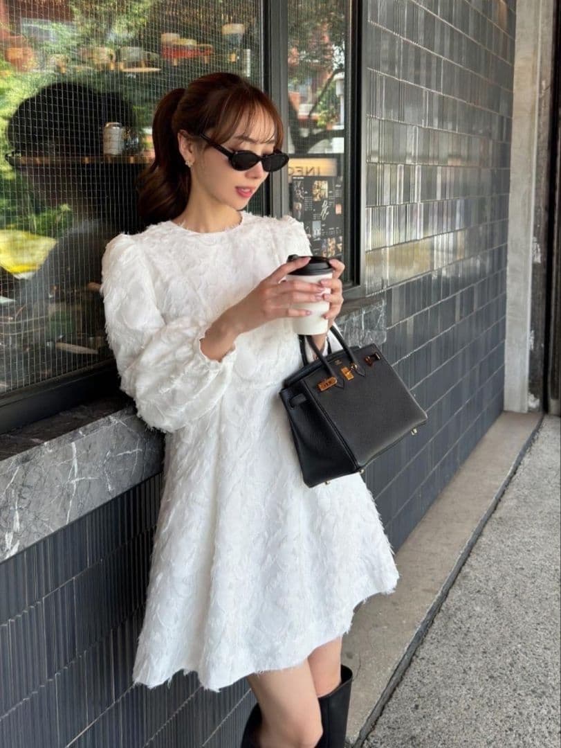 LUDICRUM ボタニカルジャガードドレス 岡部あゆみ