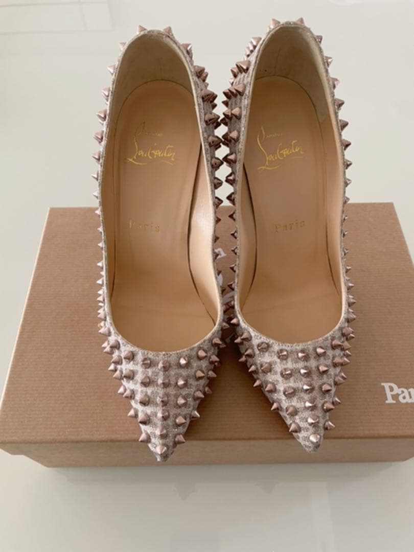 ルブタン⭐︎パンプス スパイク　ゴールド35,5