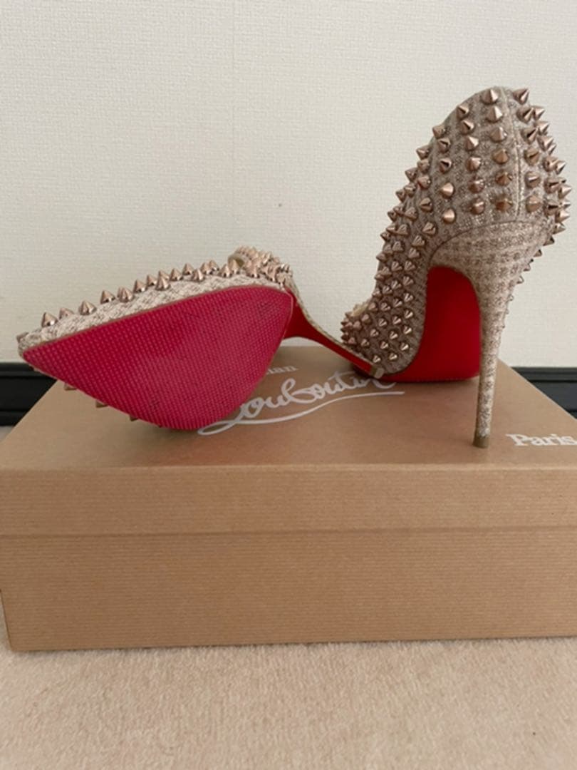 ルブタン⭐︎パンプス スパイク　ゴールド35,5