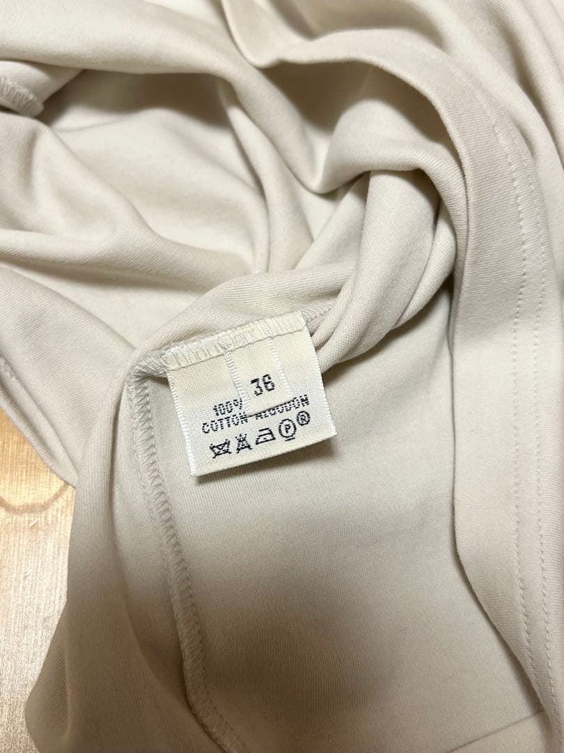 Hermes マルジェラ期 コットン Tシャツ 36 グレーホワイト