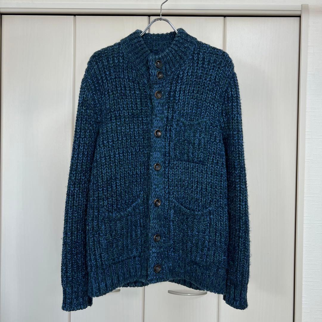 Drumohr ハイネック ローゲージ アルパカウール セーター カーディガン