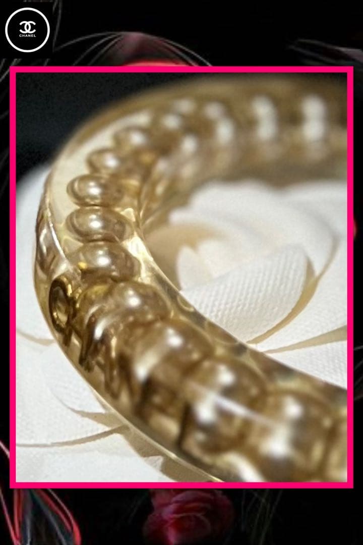 ◆CHANEL ◆希少◆ヴィンテージ◆パール◆バングル◆ブレスレット◆ロゴ