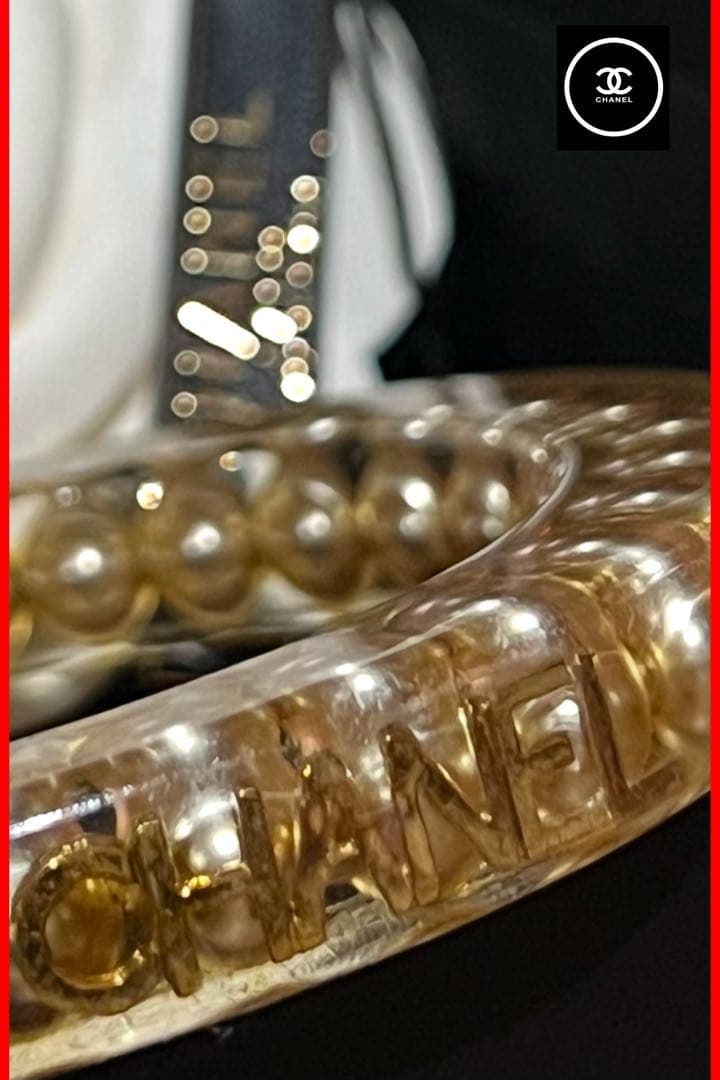 ◆CHANEL ◆希少◆ヴィンテージ◆パール◆バングル◆ブレスレット◆ロゴ