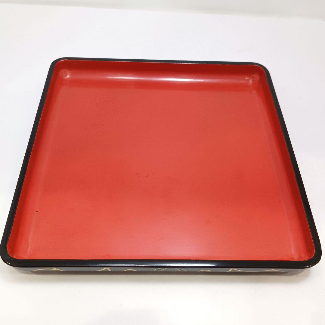 Y3113-2 大正期 漆器 金蒔絵 菓子器 18.3㎝ 共箱