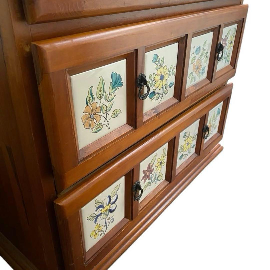 バレンシア チェスト スペイン製 北欧 タイル 4段　タイルチェスト