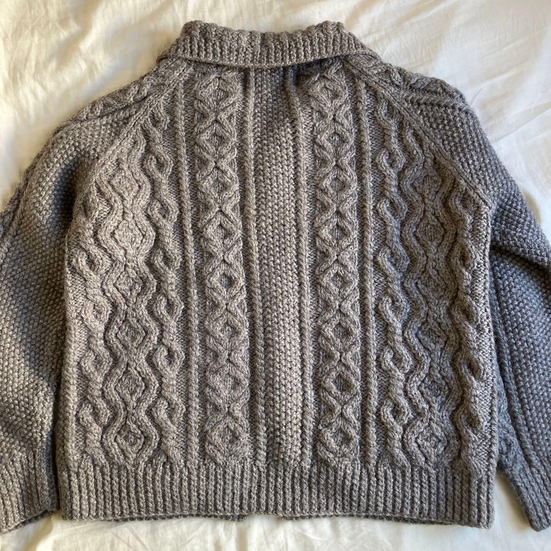 インバーアラン 3A カーディガン スコットランド製 ハンドニット