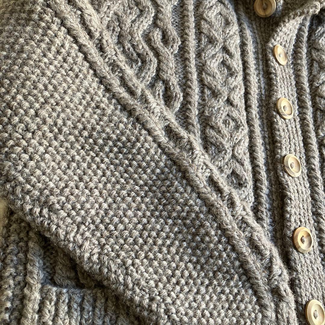 インバーアラン 3A カーディガン スコットランド製 ハンドニット
