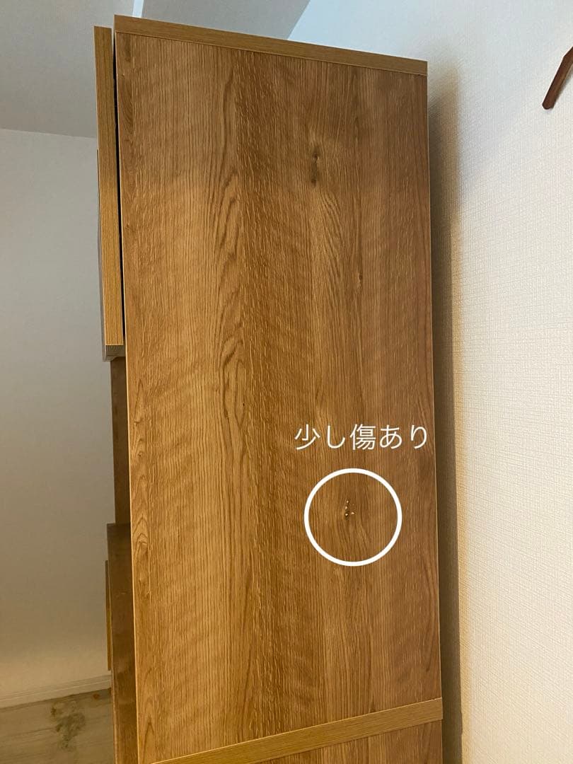 ロウヤ(大川家具)の120センチ食器棚(送料と組み立て料金込み)