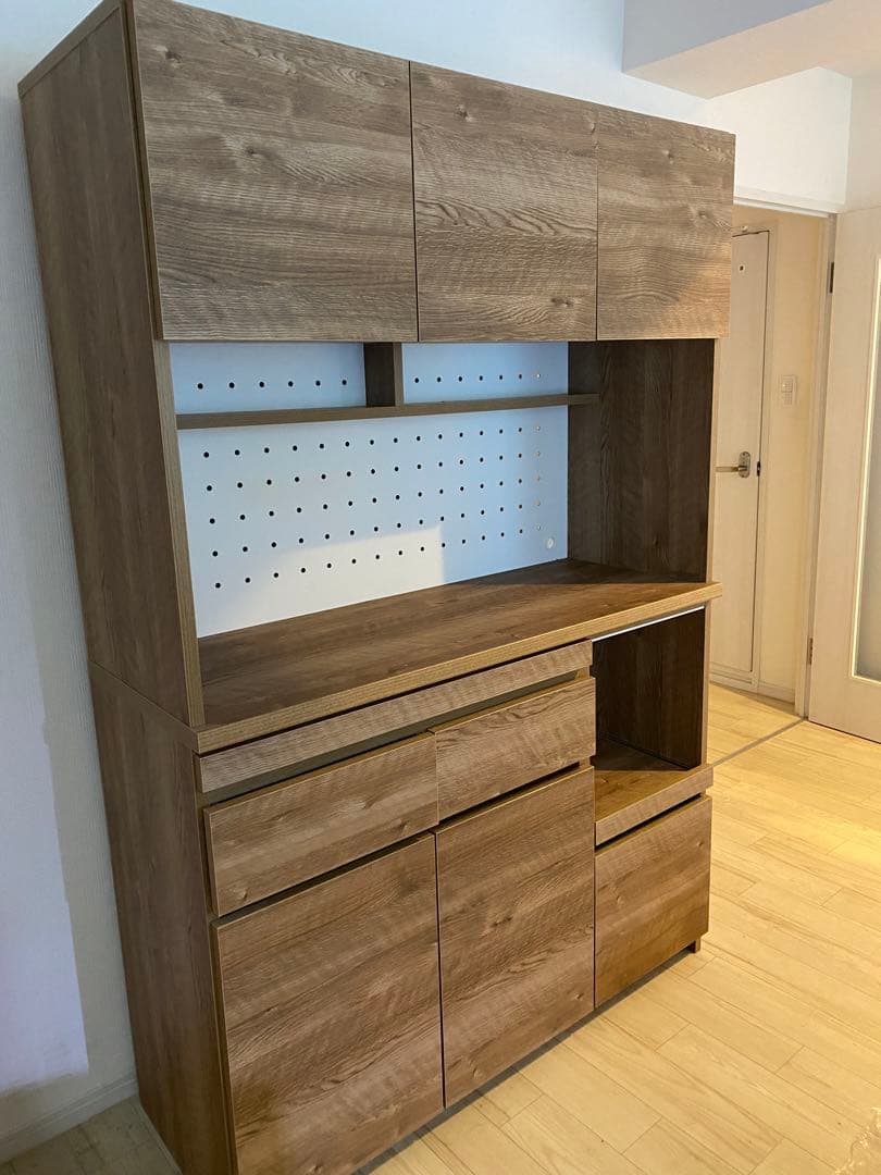 ロウヤ(大川家具)の120センチ食器棚(送料と組み立て料金込み)