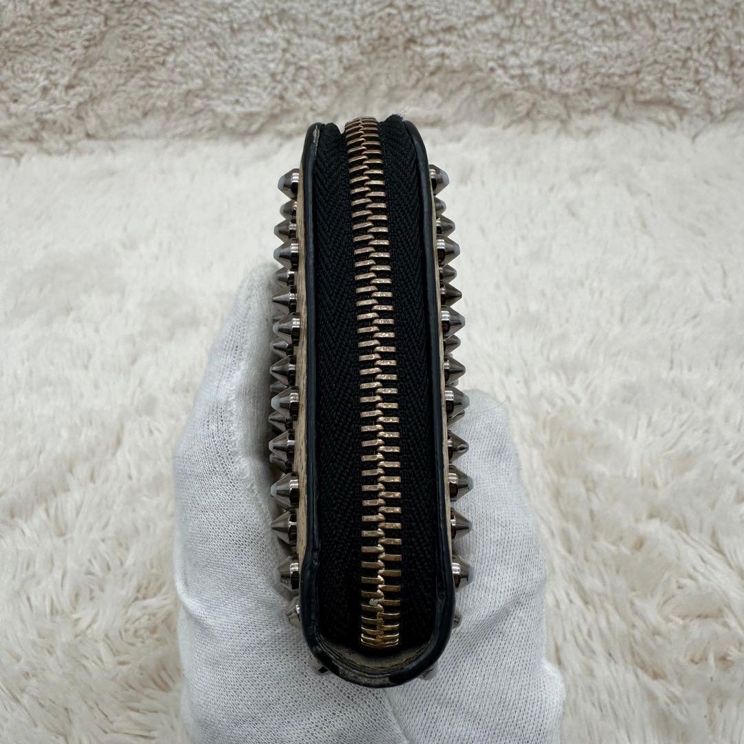 ✨人気✨ルブダン　長財布　スタッズ　パネトーネ　ラウンドジップ　マルチカラー