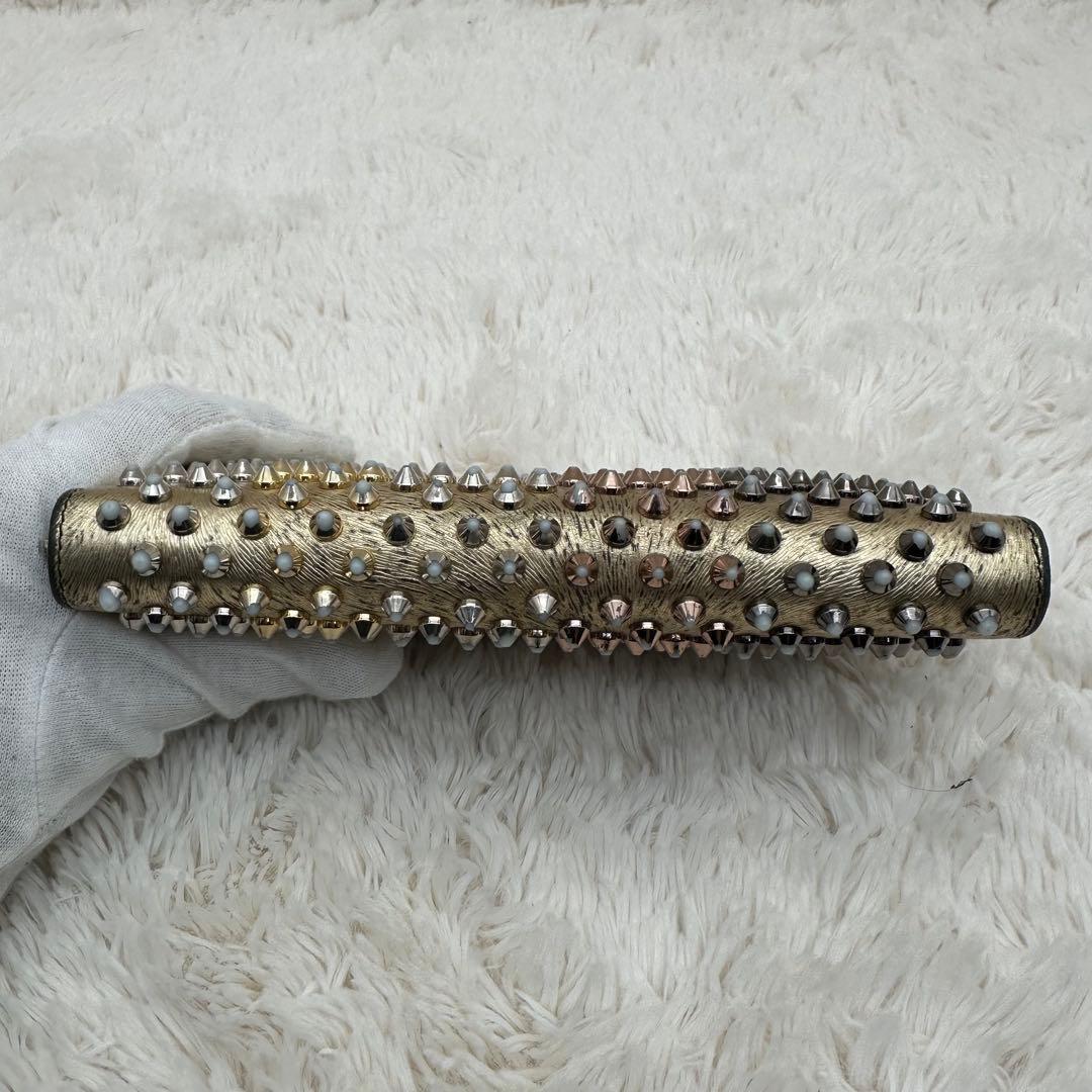 ✨人気✨ルブダン　長財布　スタッズ　パネトーネ　ラウンドジップ　マルチカラー