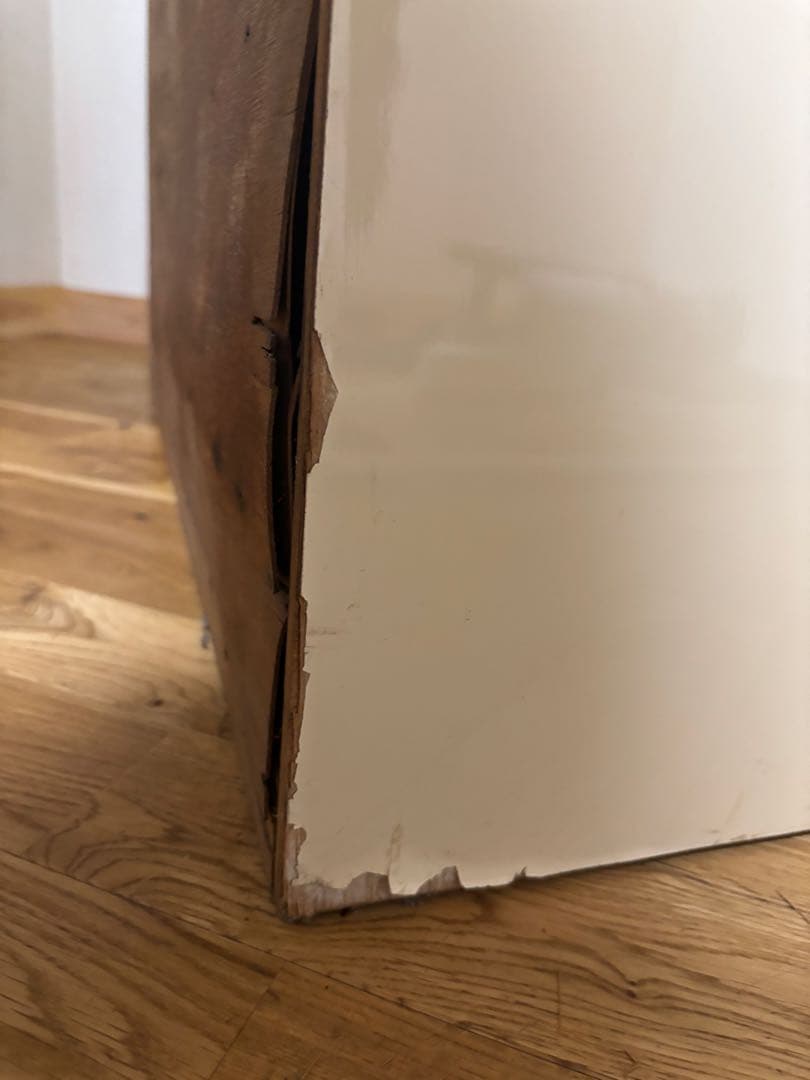 昭和レトロポップ　食器棚 アーチ型ガラス扉　オレンジ