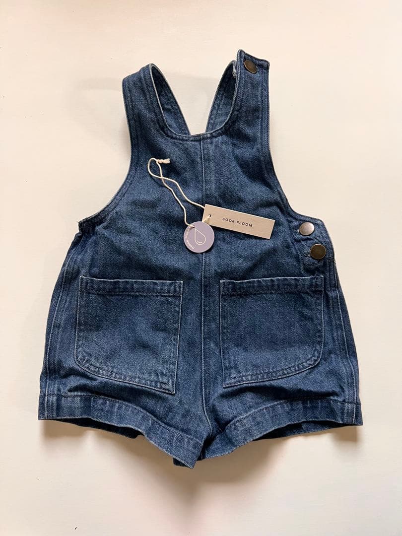 soor ploom 2Y ショートオール　デニム　サロペット　オーバーオール