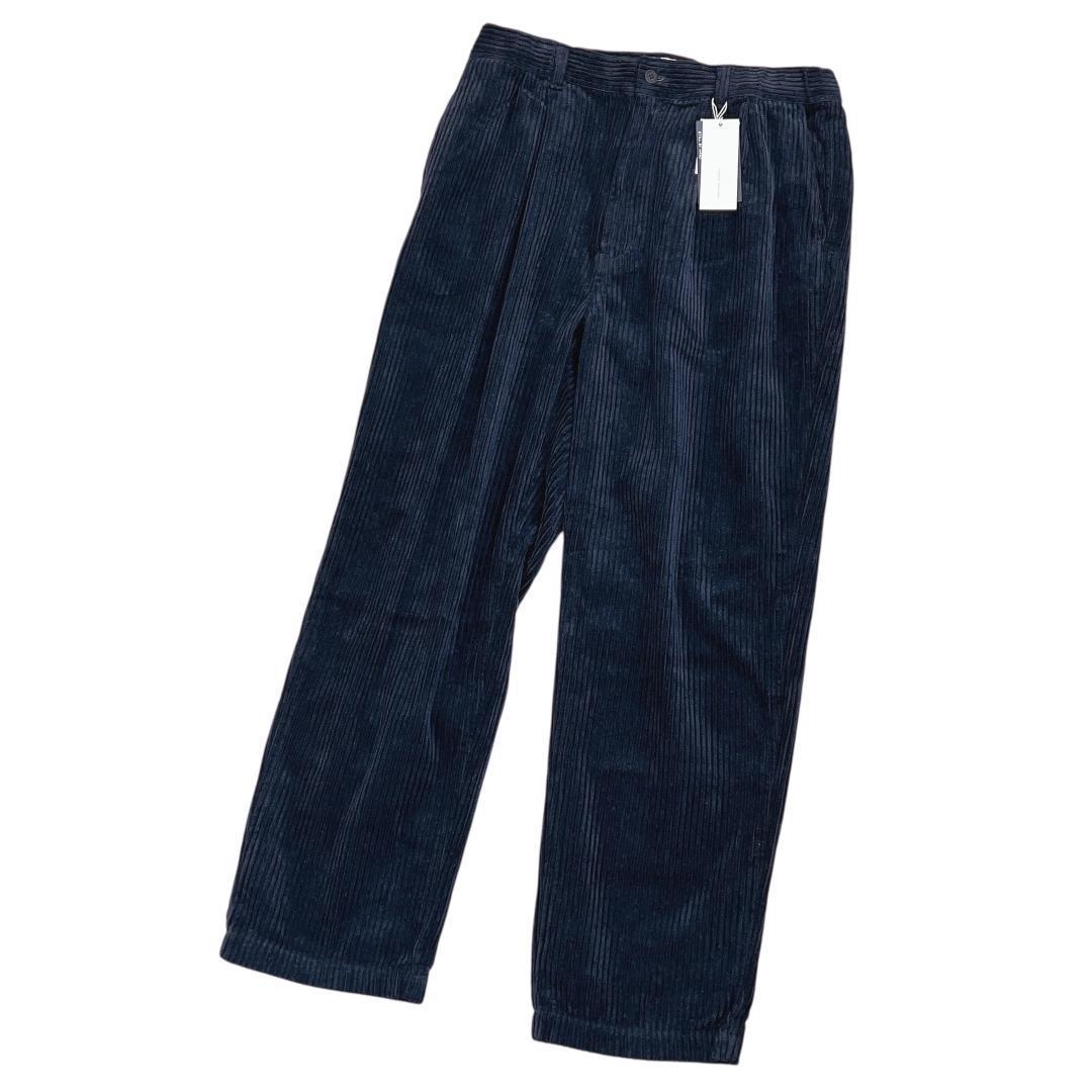 スティルバイハンド 太畝 コーデュロイ スラックス 46 ブラックネイビー 濃紺