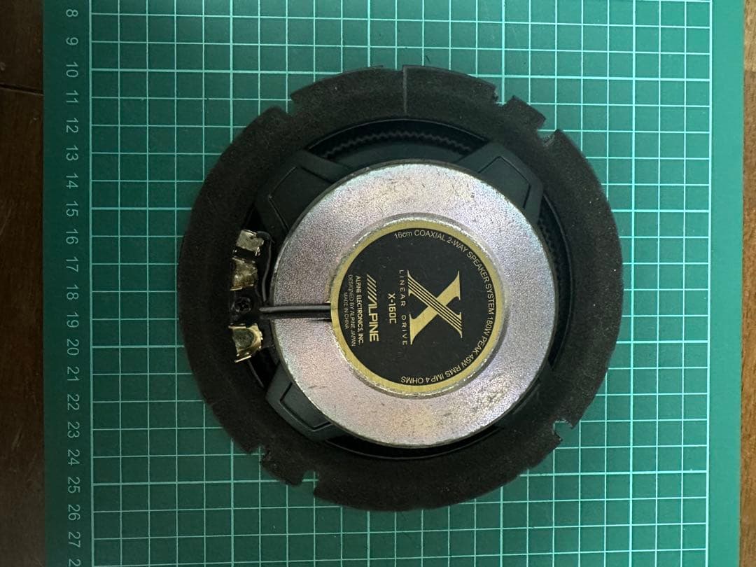 アルパイン コアキシャル2ウェイスピーカー X-160C ネットワーク付き