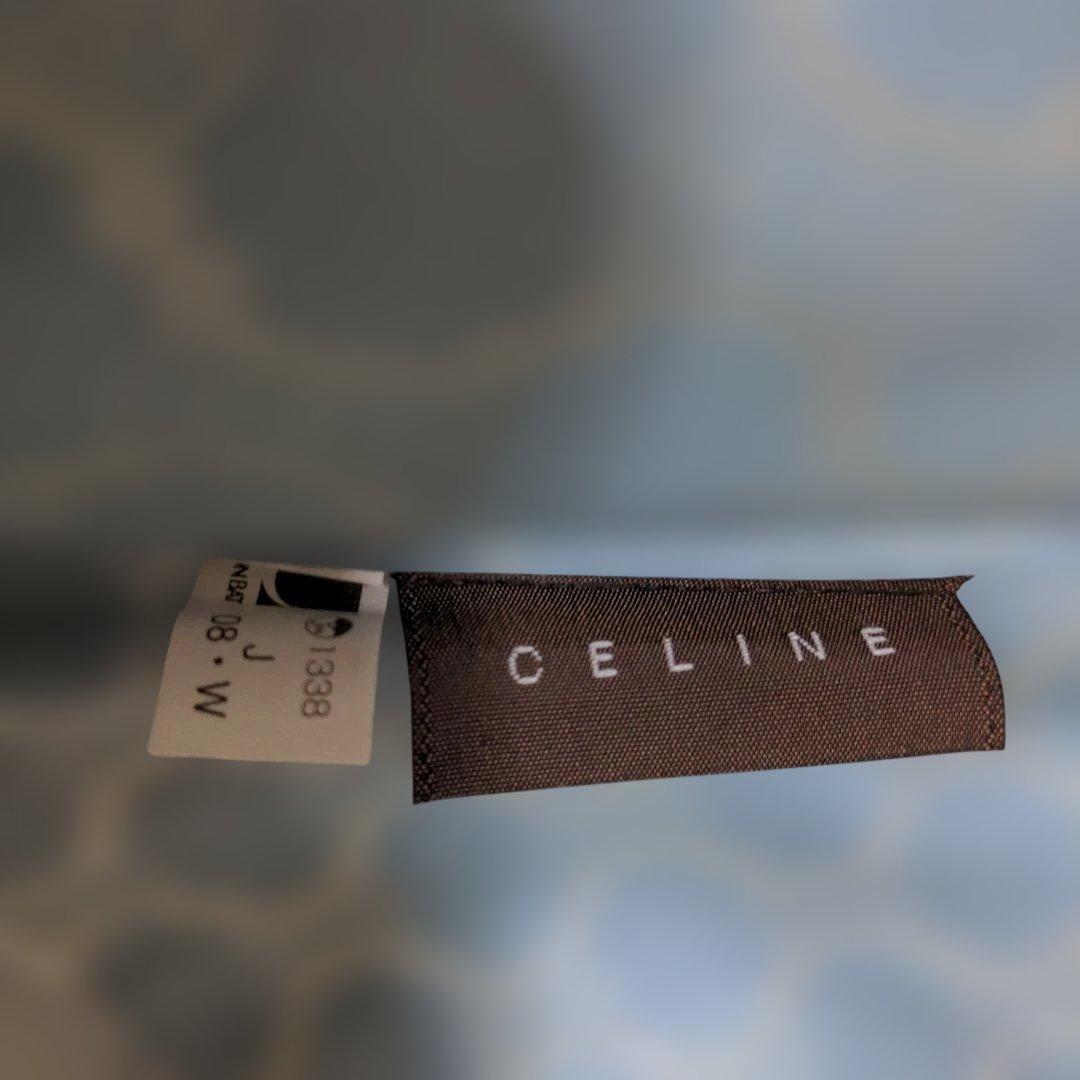 廃盤品 未使用 CELINE セリーヌ 折りたたみ傘 マカダム柄 水色