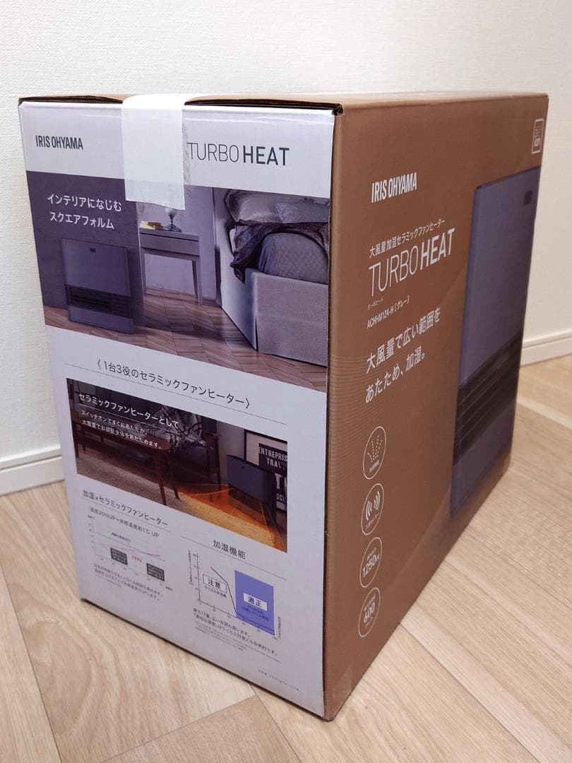 【ほぼ未使用・温風試運転のみ】アイリスオーヤマ 加湿 セラミックファンヒーター