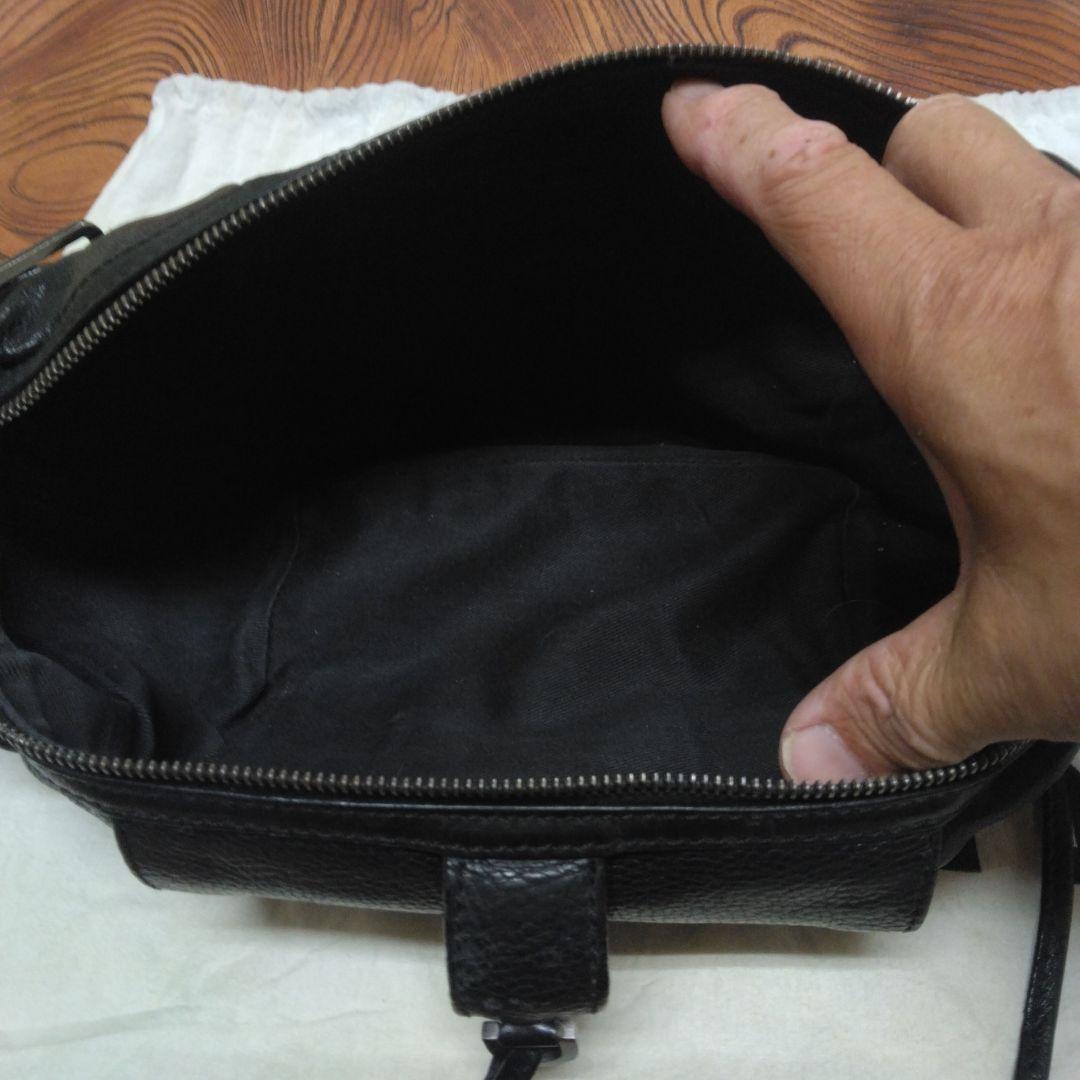 hideBALLY 黒 レザー ドラムバッグ