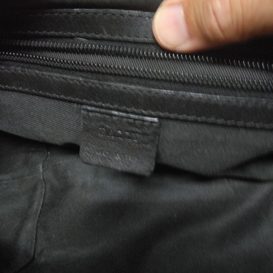 hideBALLY 黒 レザー ドラムバッグ