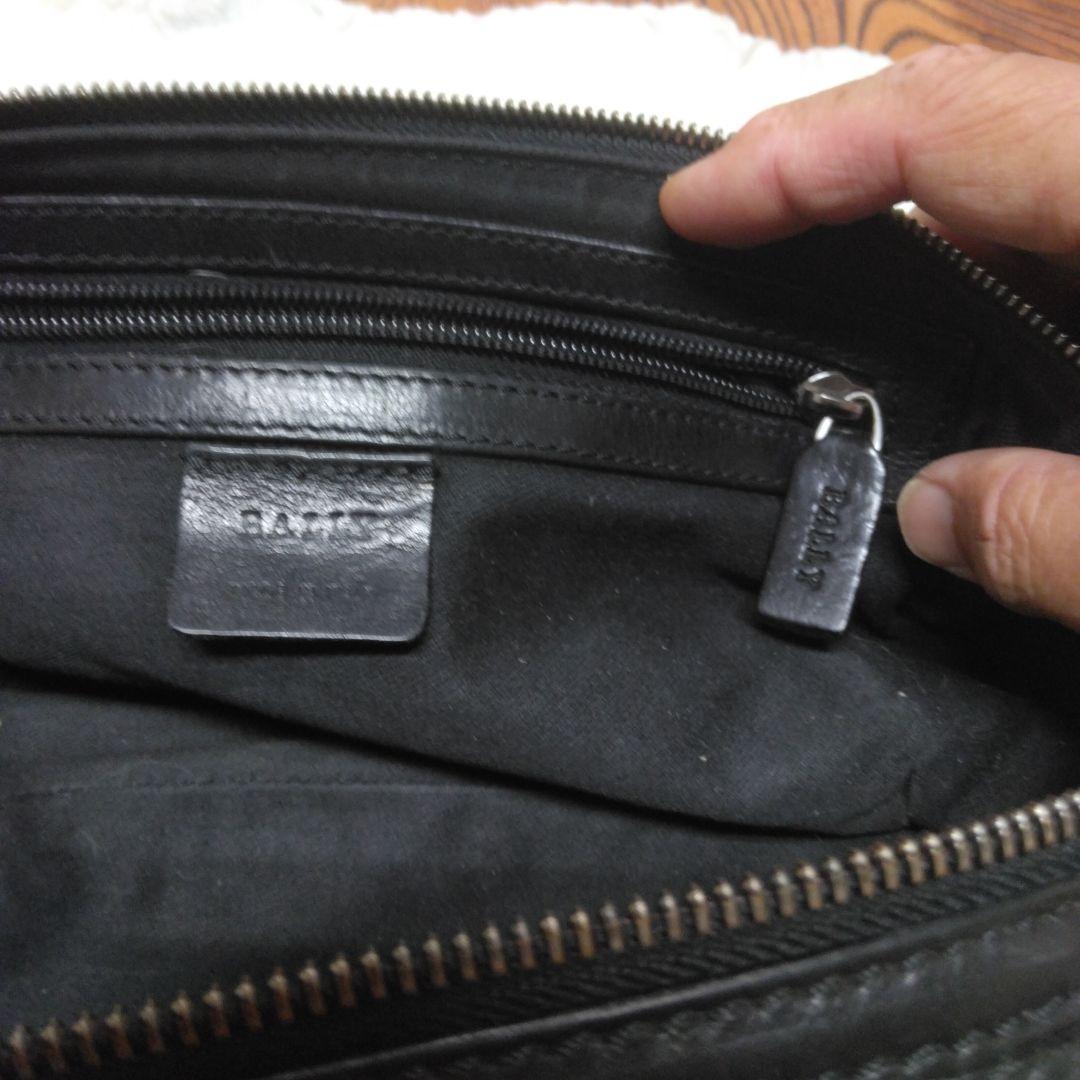 hideBALLY 黒 レザー ドラムバッグ