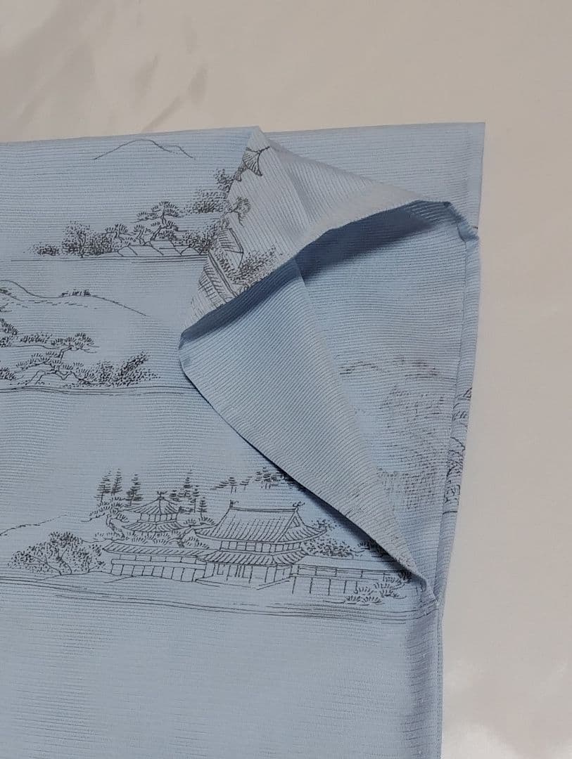 夏物　絽　ライトブルー　替え袖