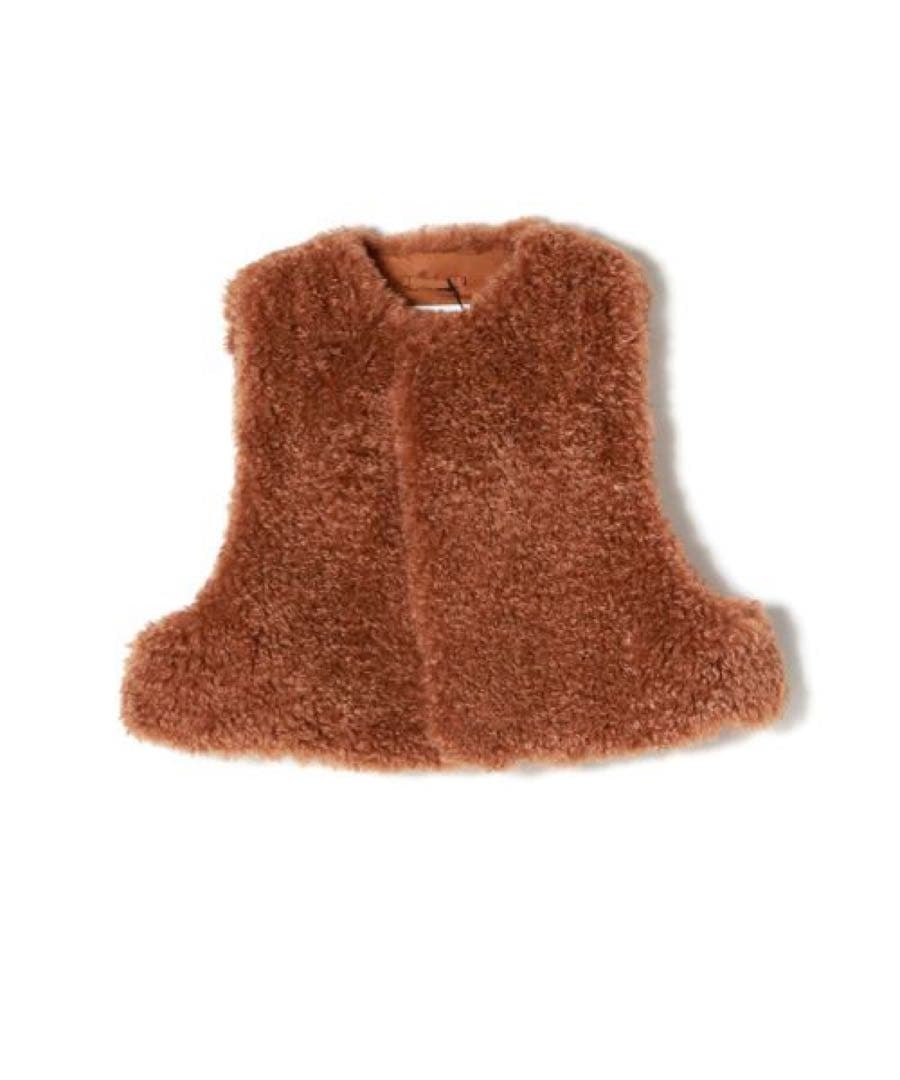 【美品】HYKE FAUX SHEARLING CROPPED VEST