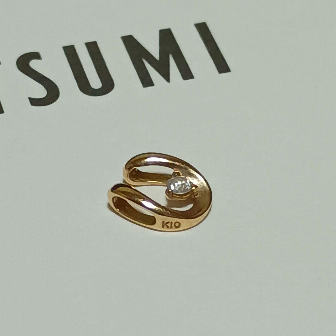 K10 YG PG ダイヤモンドネックレストップ