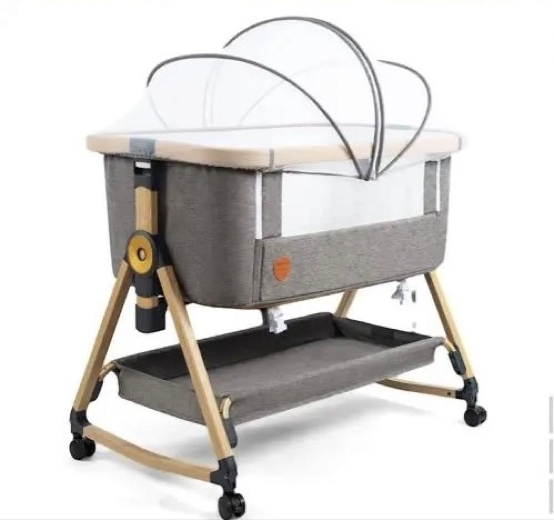 あやこ　HZDMJ ベビーベッド グレー