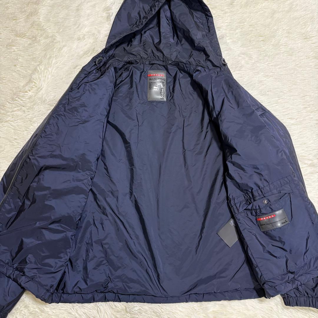 【前田ぬん様】PRADA ナイロンジャケット 三角ロゴ ネイビー Lサイズ