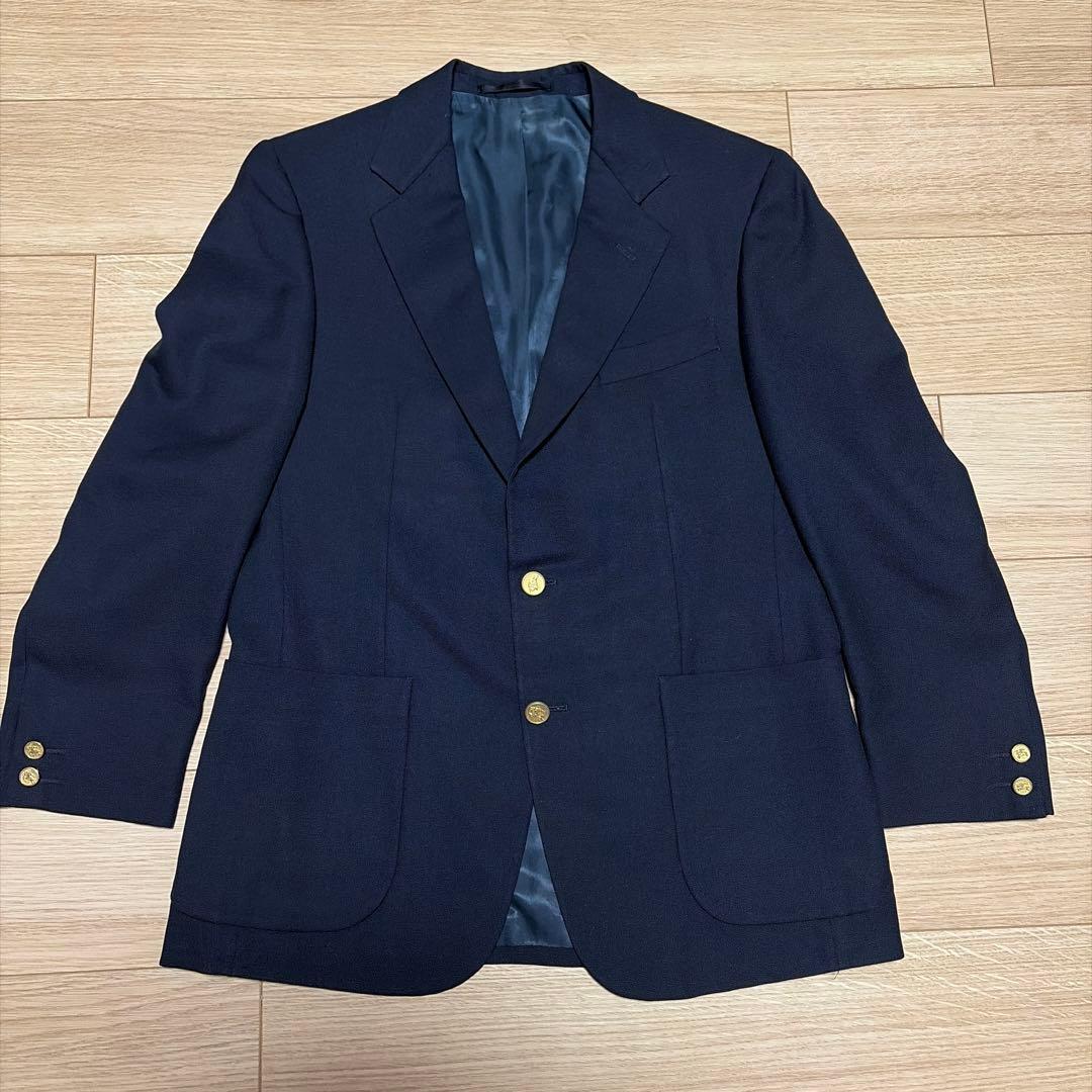 大人気　BURBERRY バーバリー 紺ブレ　金ボタン　ブレザー　英国製