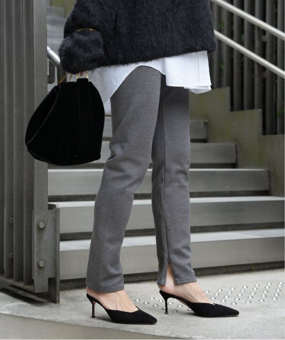 ドゥーズィエムクラス Warm Zip レギンスパンツ　38