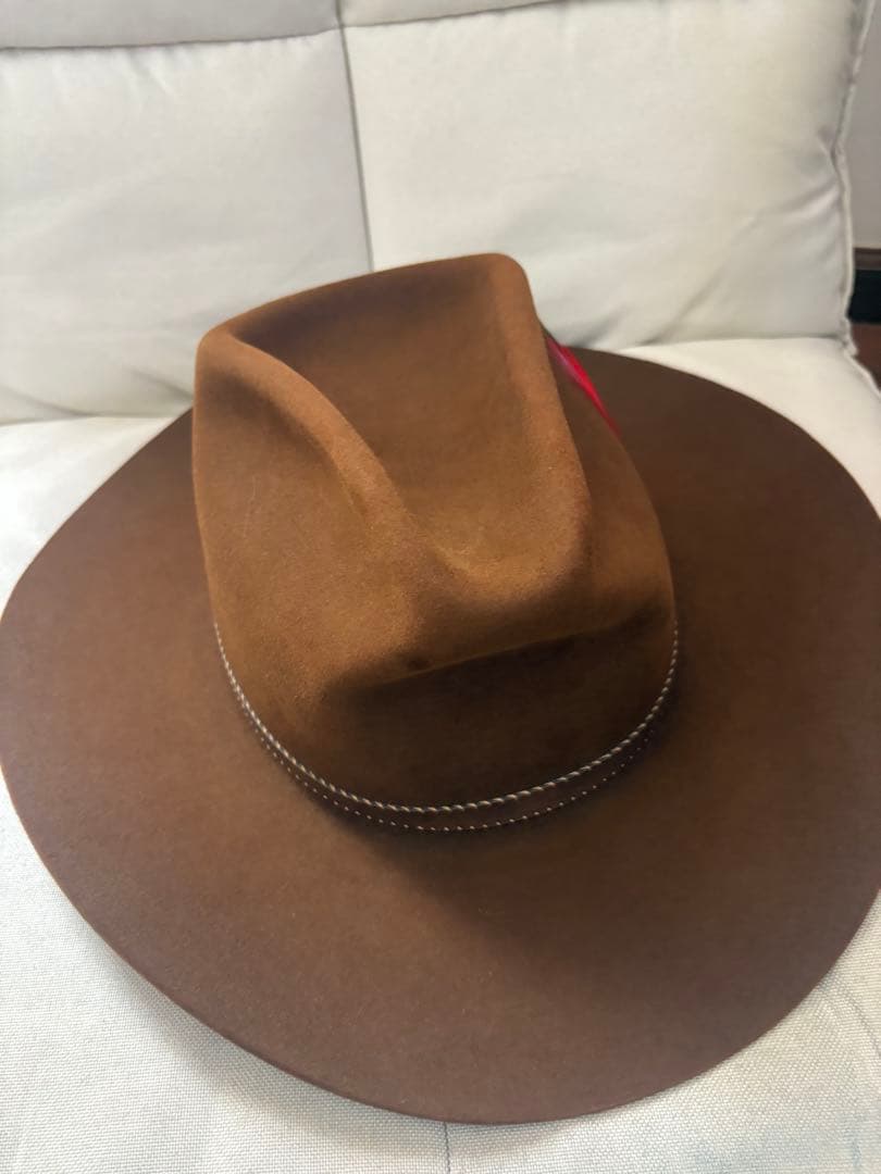 最終値下げ‼️ステットソン4Xビーバーハット/ウエスタンハットJBSピン/羽つき