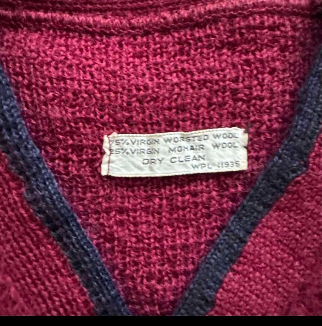 美品 短丈 60s ヴィンテージ　モヘア　ニット　ウール